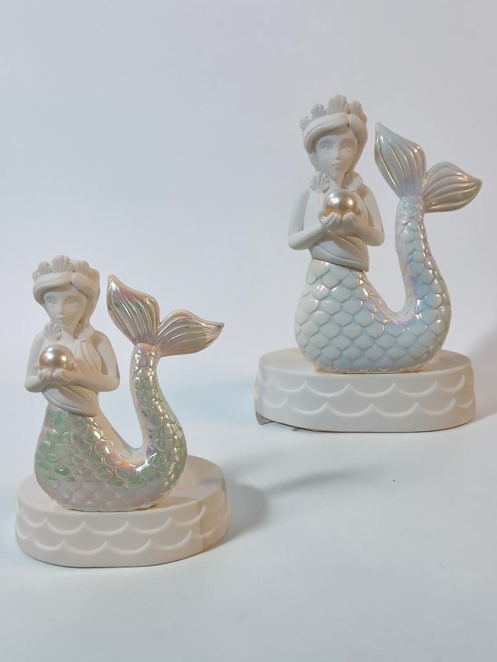 Iridescent White Mermaid Soap Holders